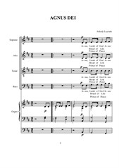 Leytush - Little Mess in D for SATB Choir and Organ, No.5 Agnus Dei