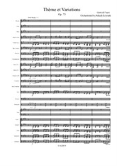 Faure/Leytush – 'Theme et Variations' – Score & Parts