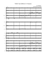 Artsibushev, Witols, Lyadov, Sokolov, Glazunov, Rimsky-Korsakov: 'Joke Quadrille'. Orchestra Suite, orchestrated by Leytush